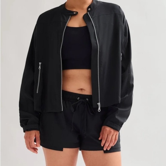 Girlfriend Collective Black Vista Moto Jacket Size Small NEW With Tags - Picture 2 of 16